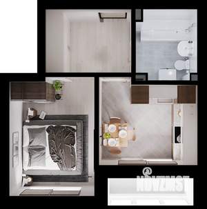1-к квартира, вторичка, 31м2, 1/4 этаж