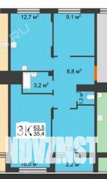 3-к квартира, вторичка, 61м2, 8/10 этаж