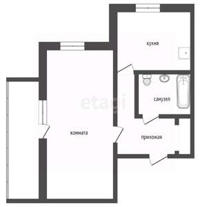 1-к квартира, вторичка, 31м2, 7/14 этаж