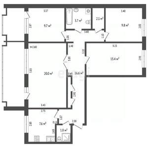 4-к квартира, вторичка, 88м2, 4/9 этаж