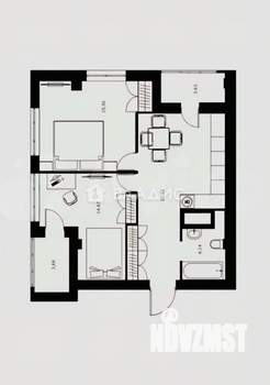 2-к квартира, сданный дом, 55м2, 15/17 этаж