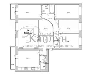 5-к квартира, вторичка, 181м2, 4/6 этаж