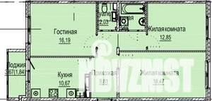 3-к квартира, строящийся дом, 75м2, 2/9 этаж