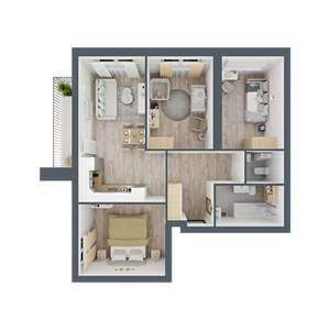 3-к квартира, вторичка, 78м2, 2/24 этаж