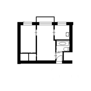 2-к квартира, вторичка, 43м2, 3/6 этаж