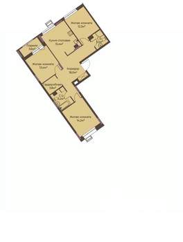 3-к квартира, строящийся дом, 88м2, 6/12 этаж