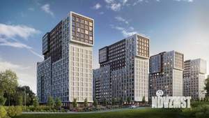 2-к квартира, строящийся дом, 57м2, 4/18 этаж