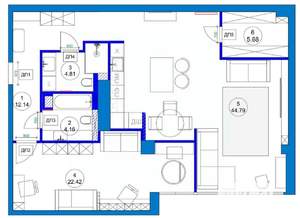 2-к квартира, вторичка, 97м2, 5/16 этаж