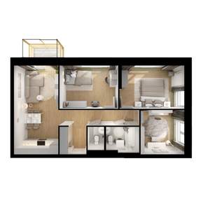 3-к квартира, вторичка, 69м2, 8/15 этаж