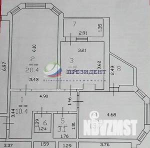 2-к квартира, вторичка, 63м2, 10/17 этаж