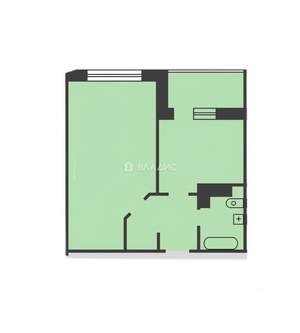 1-к квартира, вторичка, 41м2, 12/17 этаж