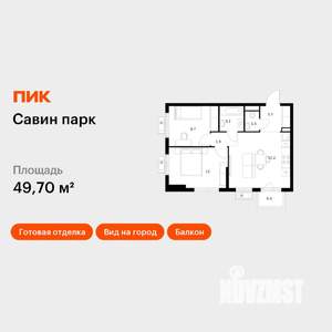 2-к квартира, вторичка, 50м2, 6/17 этаж