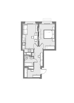 1-к квартира, вторичка, 47м2, 19/22 этаж