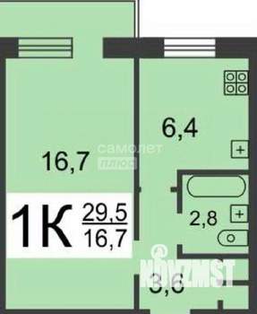 1-к квартира, вторичка, 30м2, 5/5 этаж