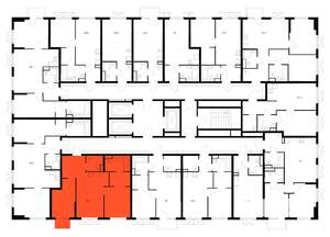 2-к квартира, вторичка, 57м2, 8/25 этаж