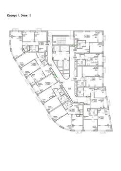 2-к квартира, строящийся дом, 58м2, 13/24 этаж