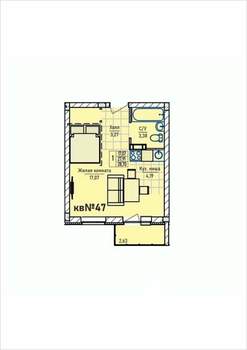 Студия квартира, строящийся дом, 29м2, 1/3 этаж