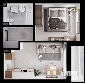 1-к квартира, вторичка, 35м2, 1/4 этаж