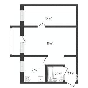 2-к квартира, вторичка, 46м2, 5/5 этаж
