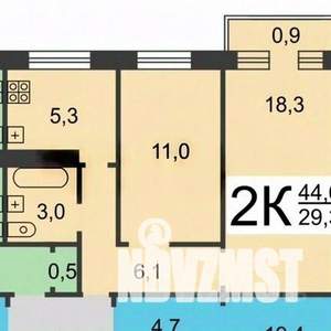 2-к квартира, вторичка, 45м2, 3/5 этаж