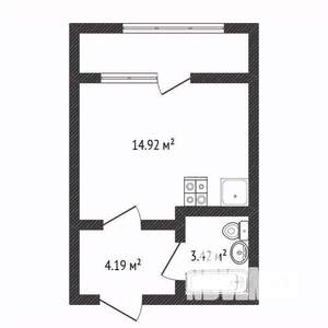 Студия квартира, вторичка, 26м2, 11/24 этаж