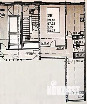 3-к квартира, сданный дом, 68м2, 2/13 этаж