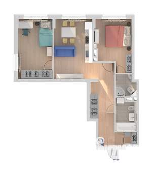 2-к квартира, вторичка, 63м2, 14/22 этаж