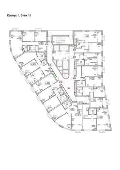 2-к квартира, строящийся дом, 60м2, 15/24 этаж