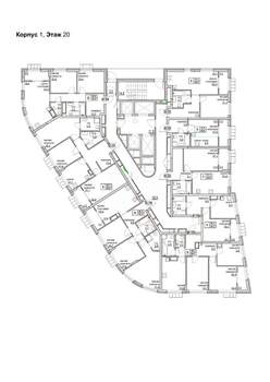 1-к квартира, вторичка, 46м2, 20/24 этаж