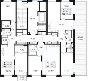 2-к квартира, вторичка, 78м2, 11/13 этаж