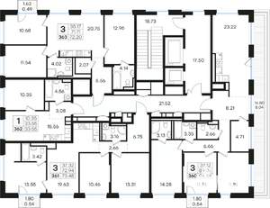 3-к квартира, вторичка, 73м2, 13/13 этаж
