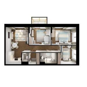 3-к квартира, вторичка, 69м2, 22/25 этаж