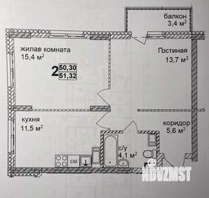 2-к квартира, вторичка, 50м2, 8/25 этаж