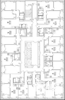2-к квартира, строящийся дом, 48м2, 24/25 этаж