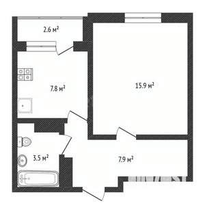 1-к квартира, вторичка, 38м2, 10/23 этаж