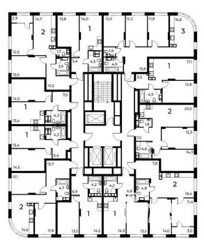 2-к квартира, вторичка, 59м2, 3/19 этаж