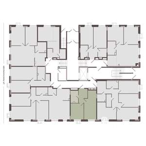 1-к квартира, строящийся дом, 39м2, 1/8 этаж