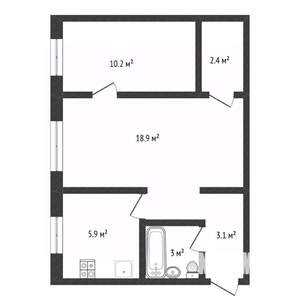 2-к квартира, вторичка, 40м2, 2/5 этаж