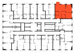2-к квартира, вторичка, 57м2, 24/25 этаж