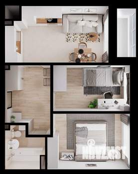 2-к квартира, вторичка, 50м2, 1/4 этаж