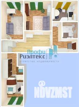 3-к квартира, вторичка, 56м2, 1/5 этаж