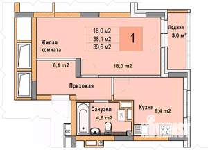 1-к квартира, вторичка, 40м2, 4/25 этаж