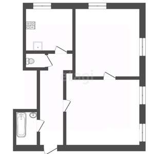 2-к квартира, вторичка, 48м2, 1/4 этаж