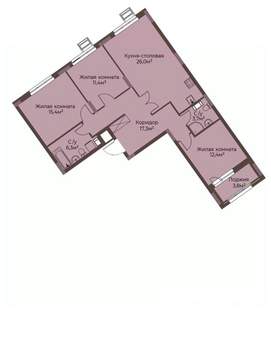 3-к квартира, строящийся дом, 95м2, 6/12 этаж