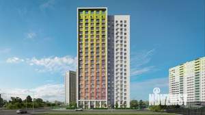 2-к квартира, строящийся дом, 65м2, 3/22 этаж