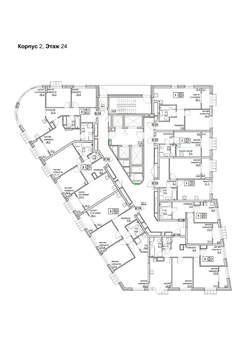 1-к квартира, вторичка, 46м2, 24/24 этаж