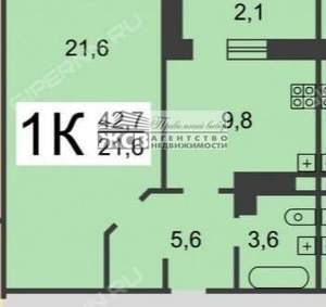1-к квартира, вторичка, 41м2, 9/17 этаж