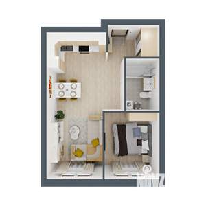 1-к квартира, вторичка, 47м2, 12/24 этаж