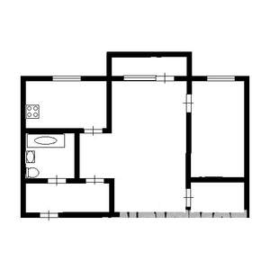 2-к квартира, вторичка, 42м2, 5/5 этаж