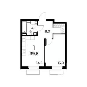 1-к квартира, вторичка, 40м2, 2/15 этаж